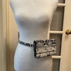 DKNY waist purse.  Animal print black, Python Print